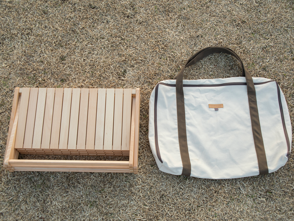 【Woodi Folding Rack】折り畳み木製4段ラック