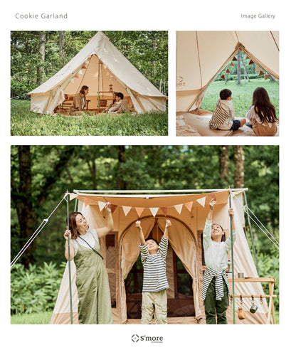 【 Cookie Garland 】 クッキーガーランド S'moreロゴ印字の合皮素材ガーランド