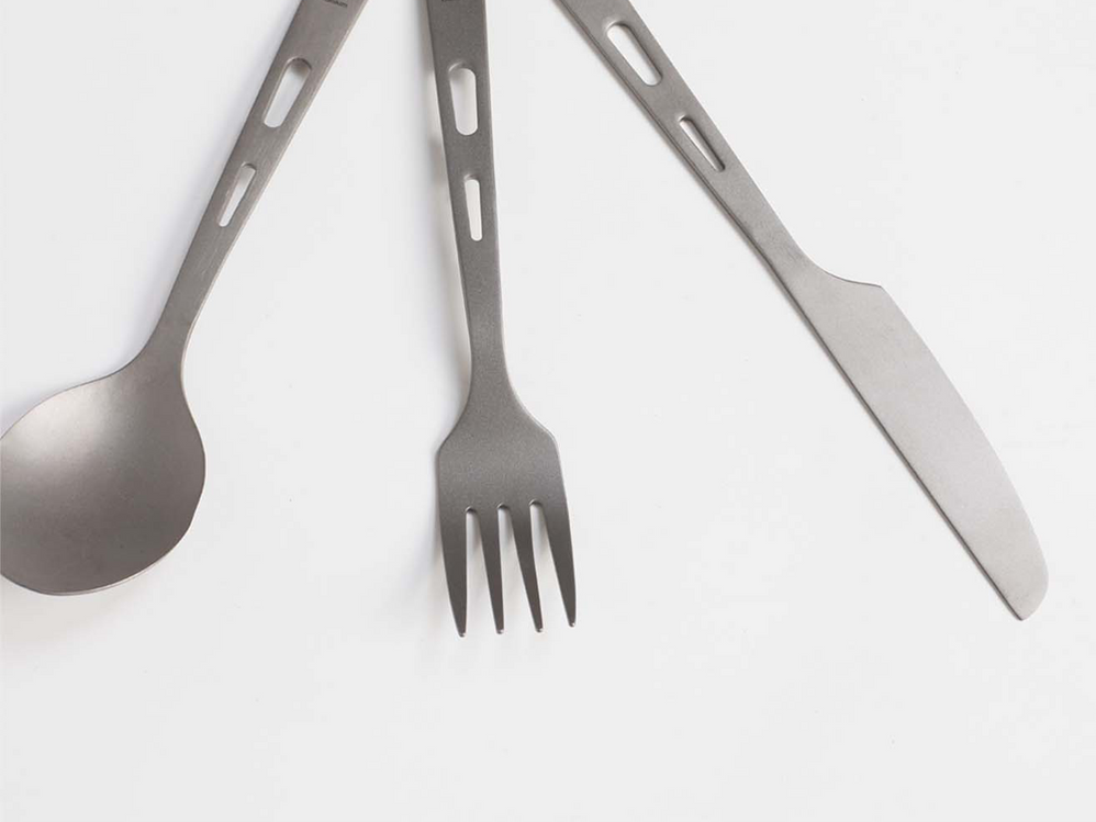 【 Titanium Cutlery Set 】 チタニウムカトラリーセット カトラリー 4点セット