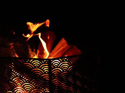 【 和柄6面焚火台 】 焚き火台＆横長天板＆収納袋セット