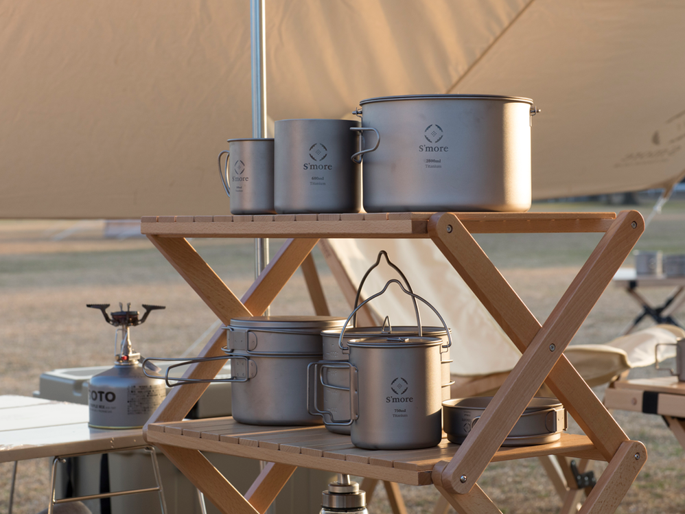 【Woodi Folding Rack】折り畳み木製4段ラック