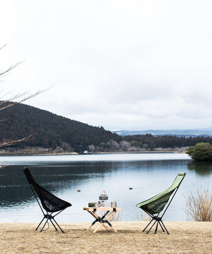 【 Alumi High-back Chair 】アルミハイバックチェア 深い座面で体にフィット