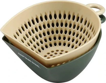 すくえる ボウル・ザルセット<ミニ>（オリーブxベージュ） / Set of Bowl&Colander<mini><Olive x Beige>
