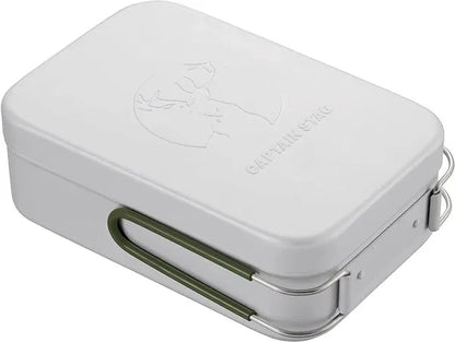 目盛付き オールアルマイト加工  アルミ角型クッカー L  2合炊き / Rect. Aluminum Cooker