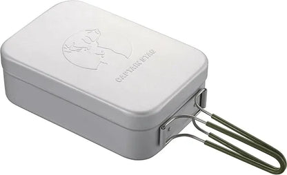 目盛付き オールアルマイト加工  アルミ角型クッカー L  2合炊き / Rect. Aluminum Cooker