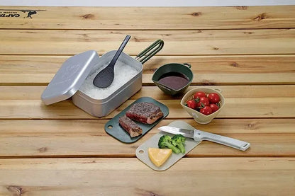 アルミ角型クッカー用 カッティングボード 2枚組（オリーブ×ベージュ） / Cutting Board set of 2 for Rect. Aluminum Cooker(Olive x Beige)