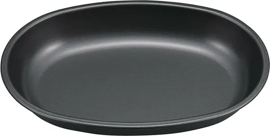 メタリックブラックコート 小判型カレー皿 / Metallic Blackcoat Oval Curry Dish