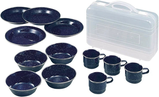 ウエストホーロー食器セット（キャリングケース付き） / WEST Enamel Tableware Set(included Carring Case)