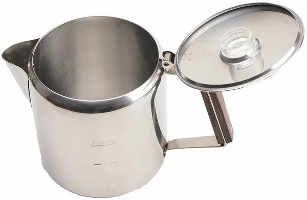 18-8ステンレス製  パーコレーター6カップ / 18-8 Stainless Percolator 6cup