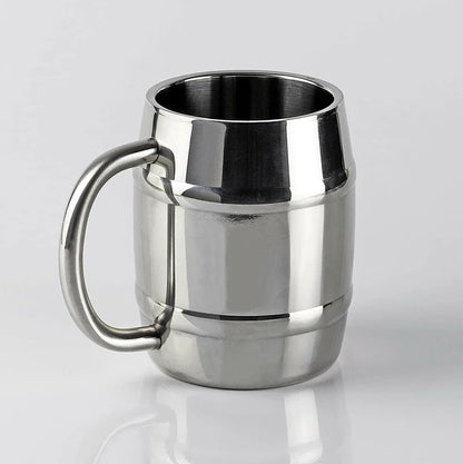 ダブルステン樽型マグカップ420ml / Double Stainless Barrel Shape Mug Cup420ml