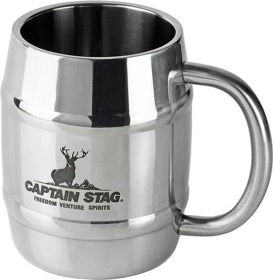 ダブルステン樽型マグカップ420ml / Double Stainless Barrel Shape Mug Cup420ml