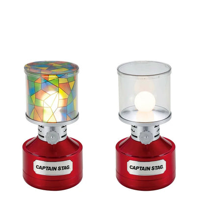 ツインライト LEDランタン ステンドグラス風シート付 / Twin Light LED Lantern Stained glass style sheet included