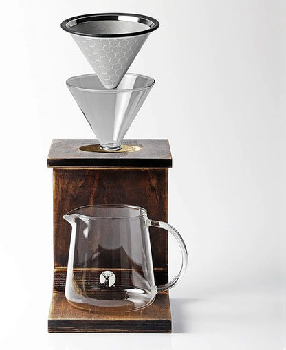 珈琲 ドリッパーセット 木製スタンドタイプ / Coffee Dripper Set Wooden Stand Type