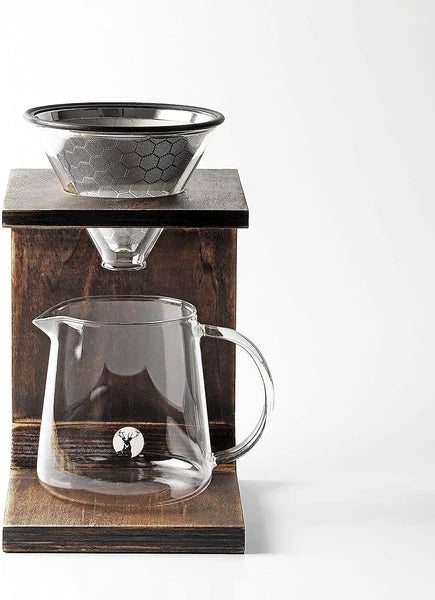 珈琲 ドリッパーセット 木製スタンドタイプ / Coffee Dripper Set Wooden Stand Type