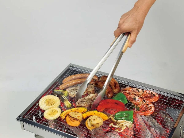 BBQ ウッドグリップトング35cm / BBQ Wood Grip Tongs35cm