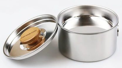 ステンレス　片手鍋12cm 中皿付 / Stainless Saucepan12cm Included Medium Plate