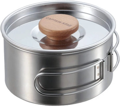 ステンレス　片手鍋12cm 中皿付 / Stainless Saucepan12cm Included Medium Plate