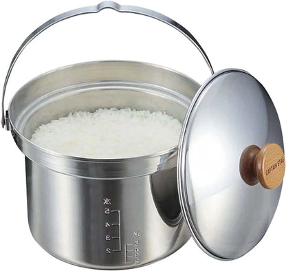 3層鋼 段付 ライスクッカー 5合 / 3rd layer Steel with Scale RiceCooker 5gou