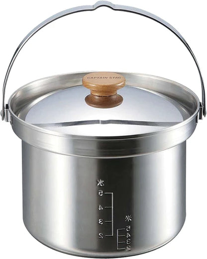 3層鋼 段付 ライスクッカー 5合 / 3rd layer Steel with Scale RiceCooker 5gou