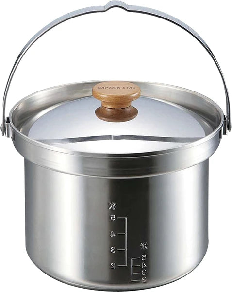 3層鋼 段付 ライスクッカー 5合 / 3rd layer Steel with Scale RiceCooker 5gou