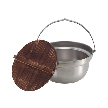 木蓋付きキャンプ焚火鍋 / Camp Bonfire Pot Included Wood Lid