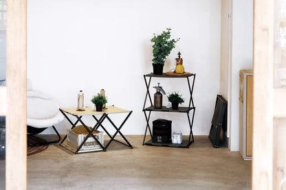 FOLDING TABLE RACK Conrod / テーブルと3段ラックに組み立て可能