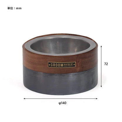 ウッド アンド アイアンフィーディングボウル / Wood & Iron Feeding Bowl