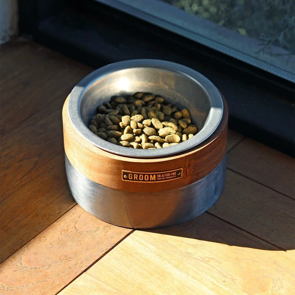 ウッド アンド アイアンフィーディングボウル / Wood & Iron Feeding Bowl