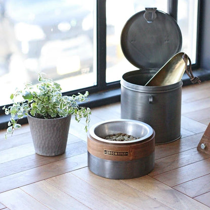 ウッド アンド アイアンフィーディングボウル / Wood & Iron Feeding Bowl