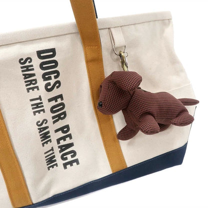 千鳥格子ドッグアイコンポーチ / Houndstooth Dog Icon Pouch