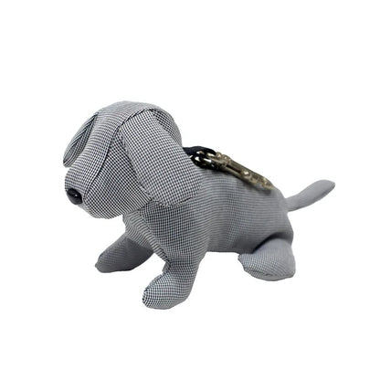 千鳥格子ドッグアイコンポーチ / Houndstooth Dog Icon Pouch