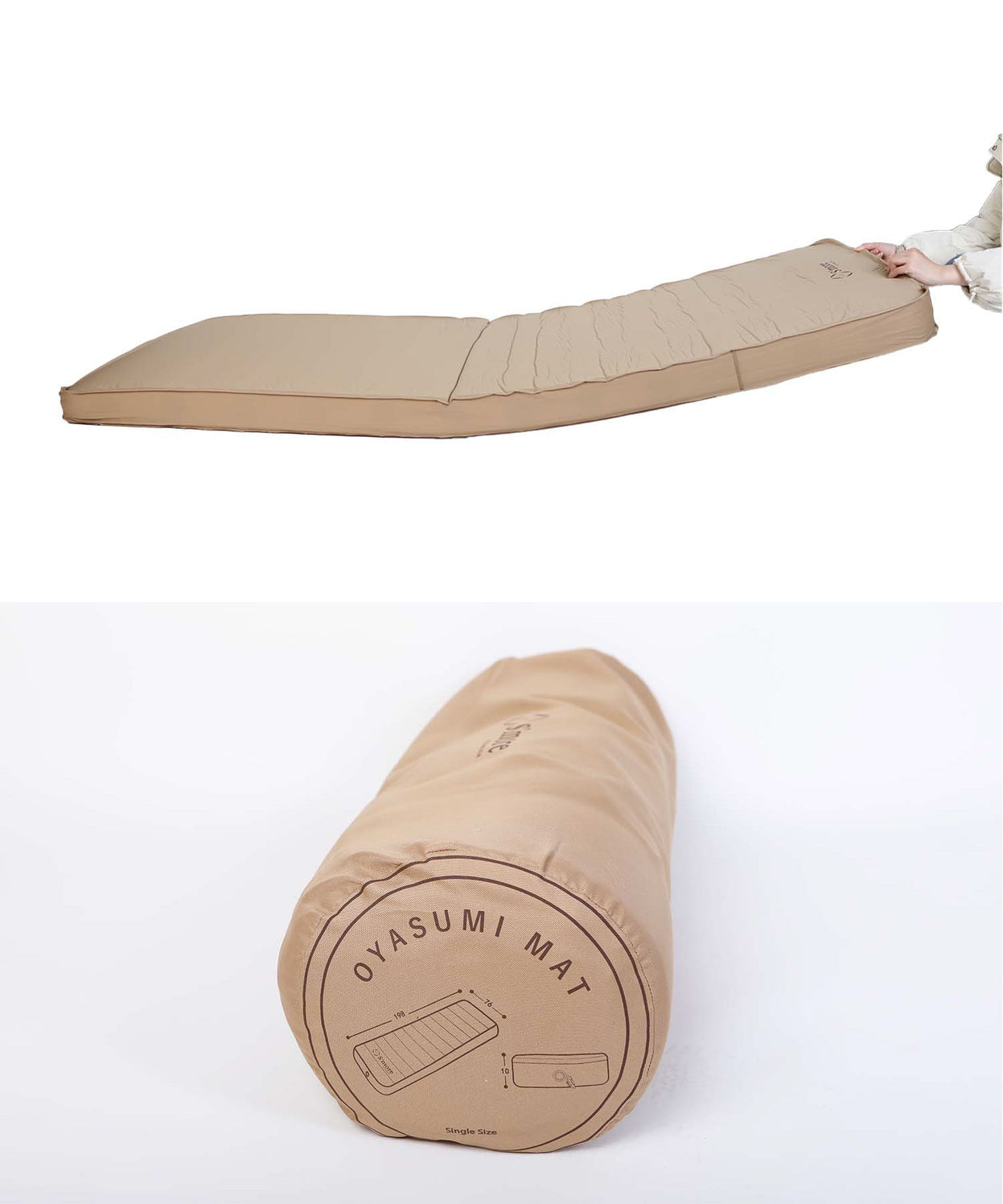 【OYASUMI MAT S】シングルサイズのの折り畳み可能なキャンプ用マット