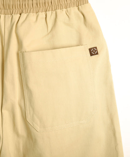 Knee tuck cotton pants