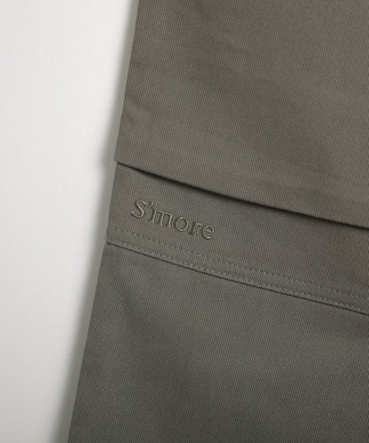 Knee tuck cotton pants