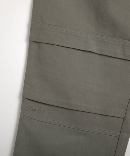 Knee tuck cotton pants