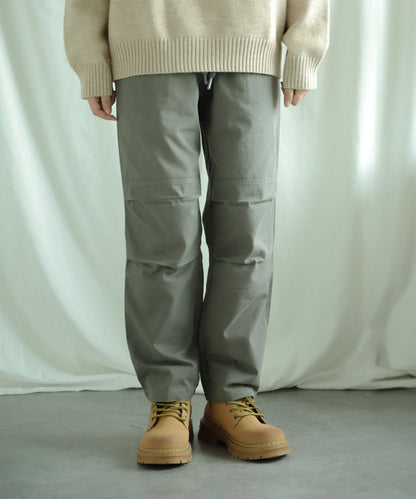 Knee tuck cotton pants