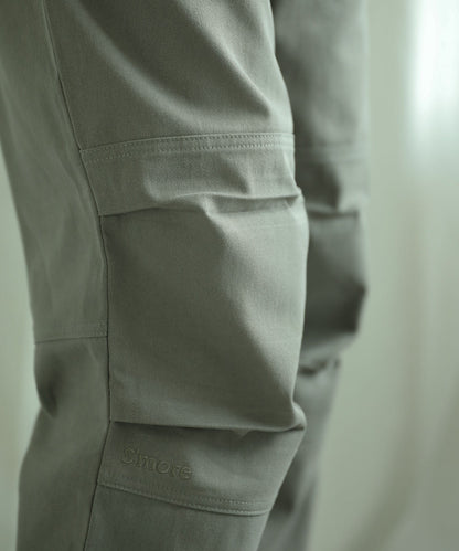 Knee tuck cotton pants