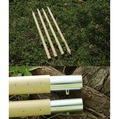 【 Alumi pole 2.4 woodi 】 アルミポール 2.4 ウッディー 直径28mm 高さ120～240cm