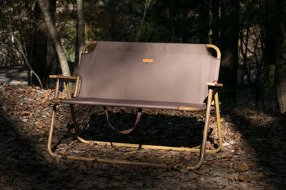 【 chummy bench 】 チャミーベンチ 木調アルミの2人掛けベンチ