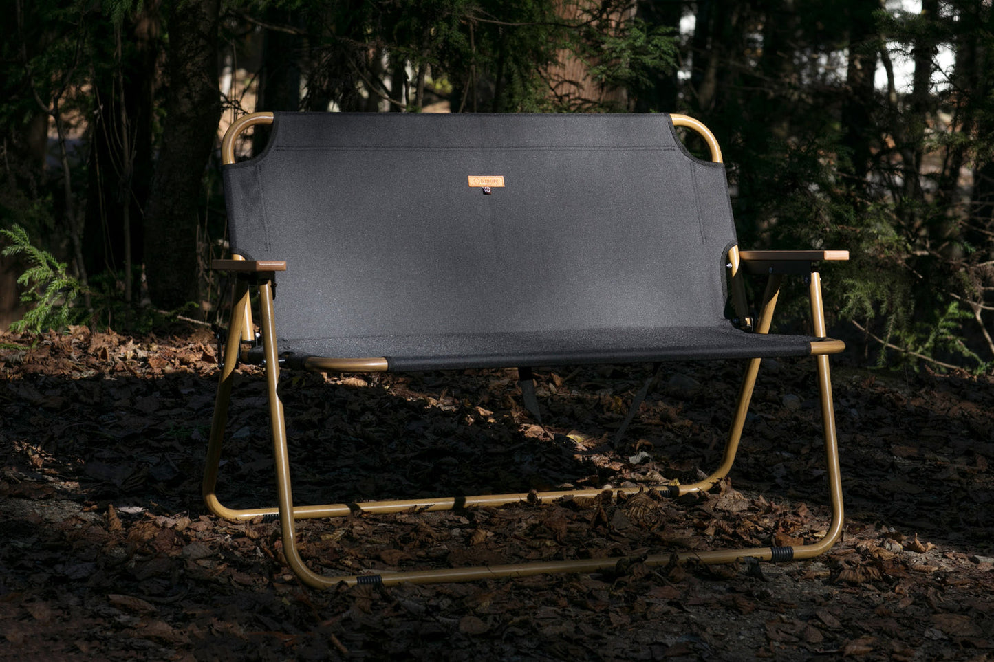 【 chummy bench 】 チャミーベンチ 木調アルミの2人掛けベンチ