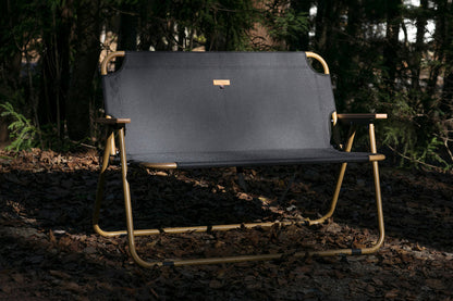 【 chummy bench 】 チャミーベンチ 木調アルミの2人掛けベンチ