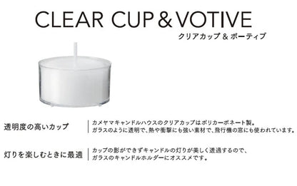 日本製のキャンドルクリアカップ / Candle Clear Cup