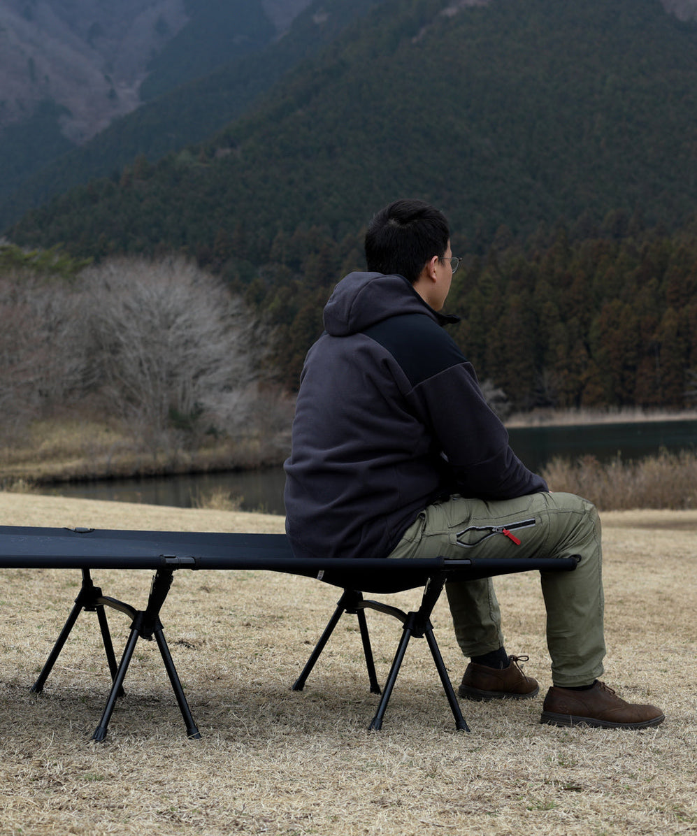 【 Alumi Compact Bed 】高さ調節可能なアルミ製コット