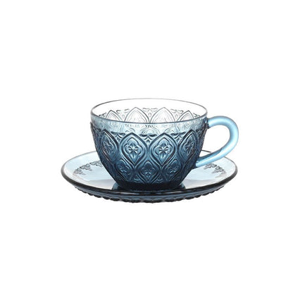 GLASS CUP & SAUCER "FIORE" / ガラス カップ & ソーサー "フィオーレ"