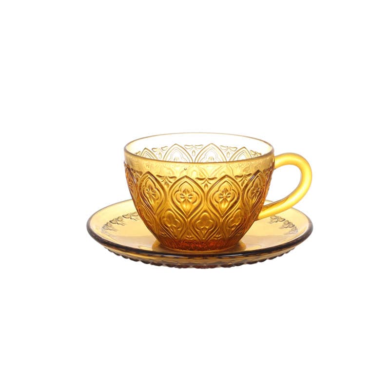 GLASS CUP & SAUCER "FIORE" / ガラス カップ & ソーサー "フィオーレ"