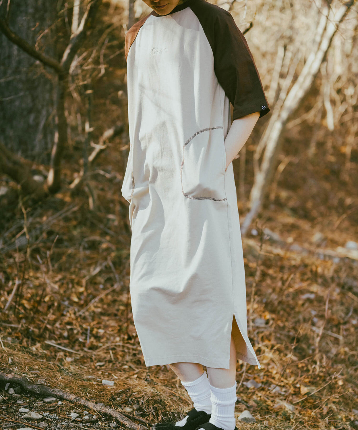 Bicolor T-shirt dress バイカラーワンピース