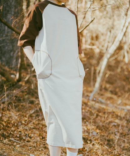 Bicolor T-shirt dress バイカラーワンピース