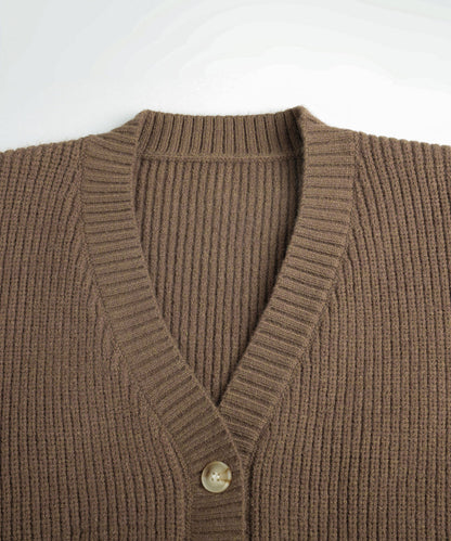 Bicolor knit cardigan