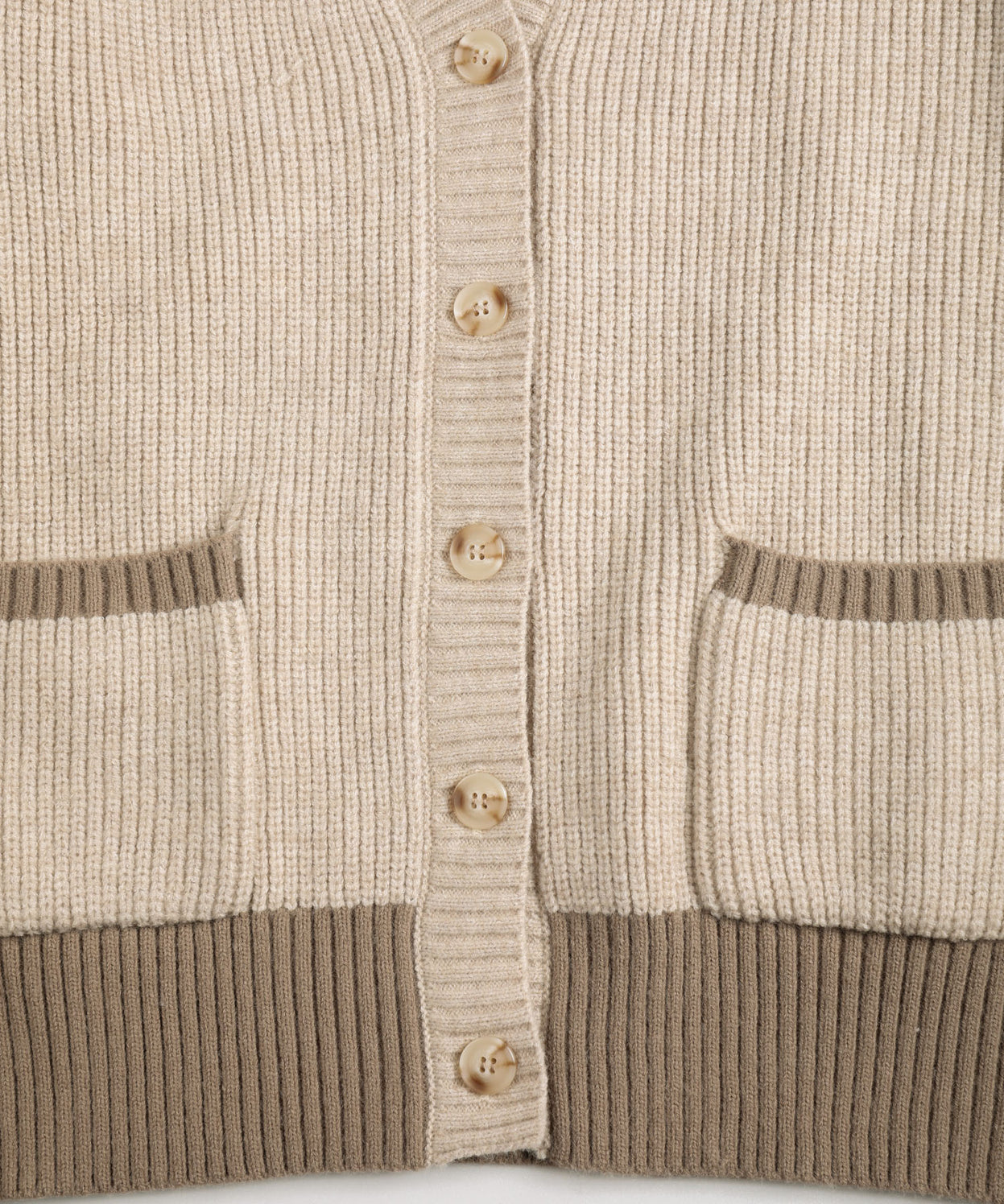 Bicolor knit cardigan