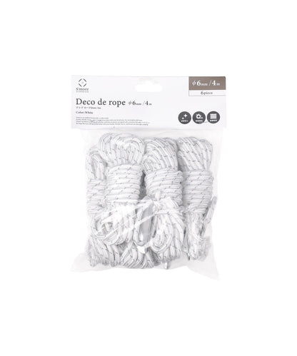 【 Deco de rope ホワイト 】 デコデロープ ガイロープ セット(6本入り)